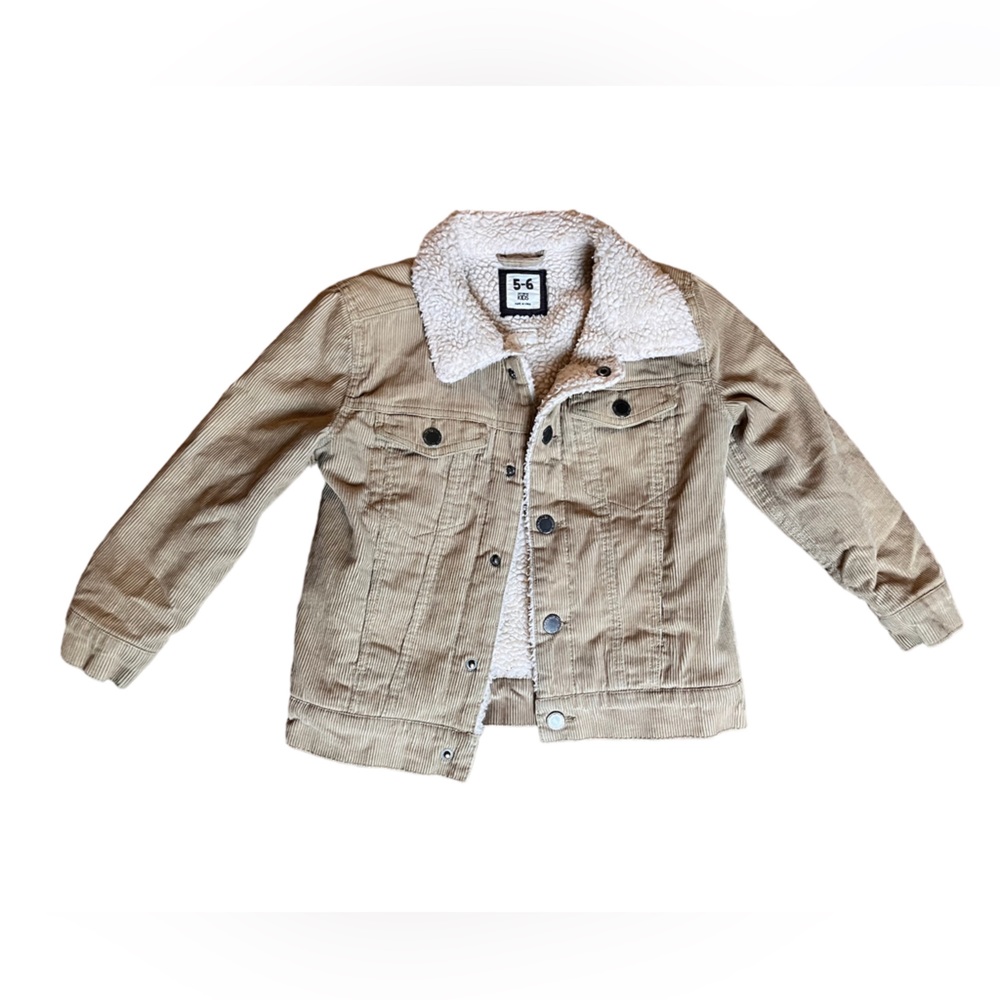 Cotton On Kids Corduroy Sherpa Coat